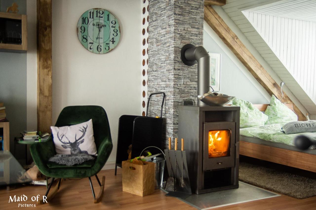 Hof Vierzehnender Im Hohen Venn - 70Qm Fachwerk-Studio - Grosses Wohn-Schlafzimmer Mit Dachterrasse Und Kaminofen - Separate Kueche - Perfekt Fuer Paare - Monschau - Eifel - Hunde Willkommen - Islandpferde Esterno foto