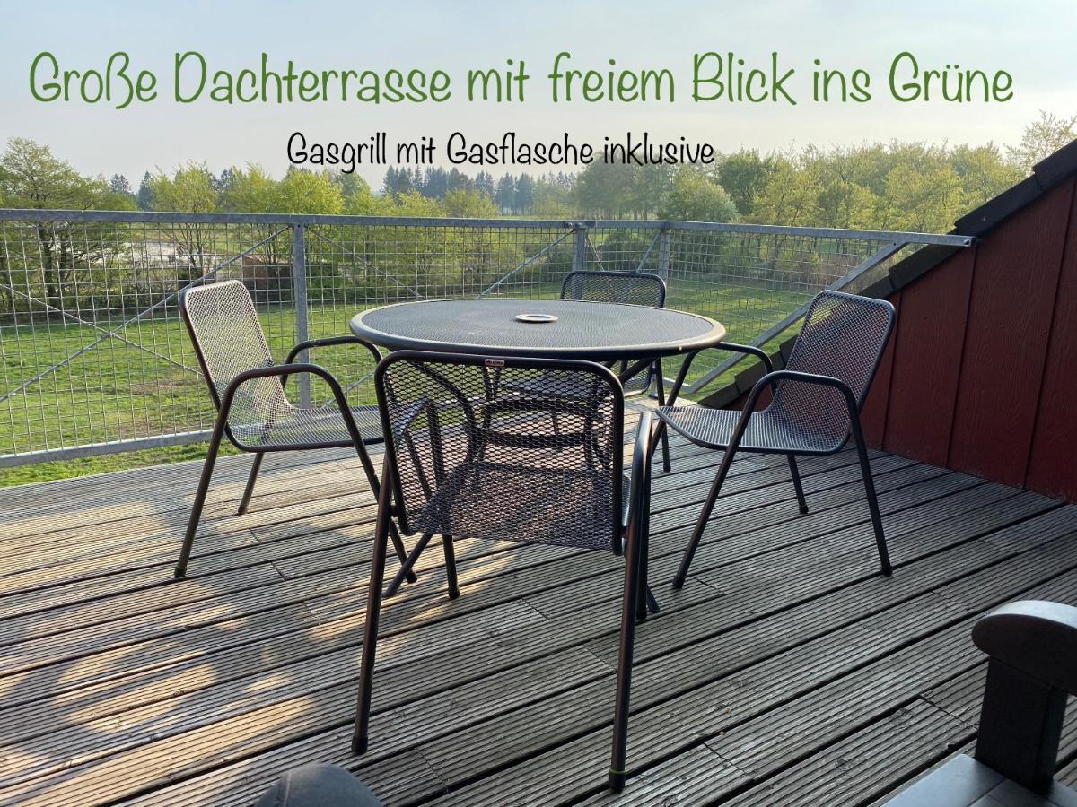 Hof Vierzehnender Im Hohen Venn - 70Qm Fachwerk-Studio - Grosses Wohn-Schlafzimmer Mit Dachterrasse Und Kaminofen - Separate Kueche - Perfekt Fuer Paare - Monschau - Eifel - Hunde Willkommen - Islandpferde Esterno foto